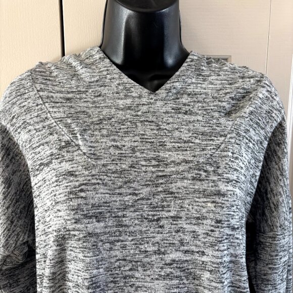 Athleta Gray Hooded Sweatshirt Pullover – Thumbholes & Kangaroo Pocket, Size M - Picture 2 of 10